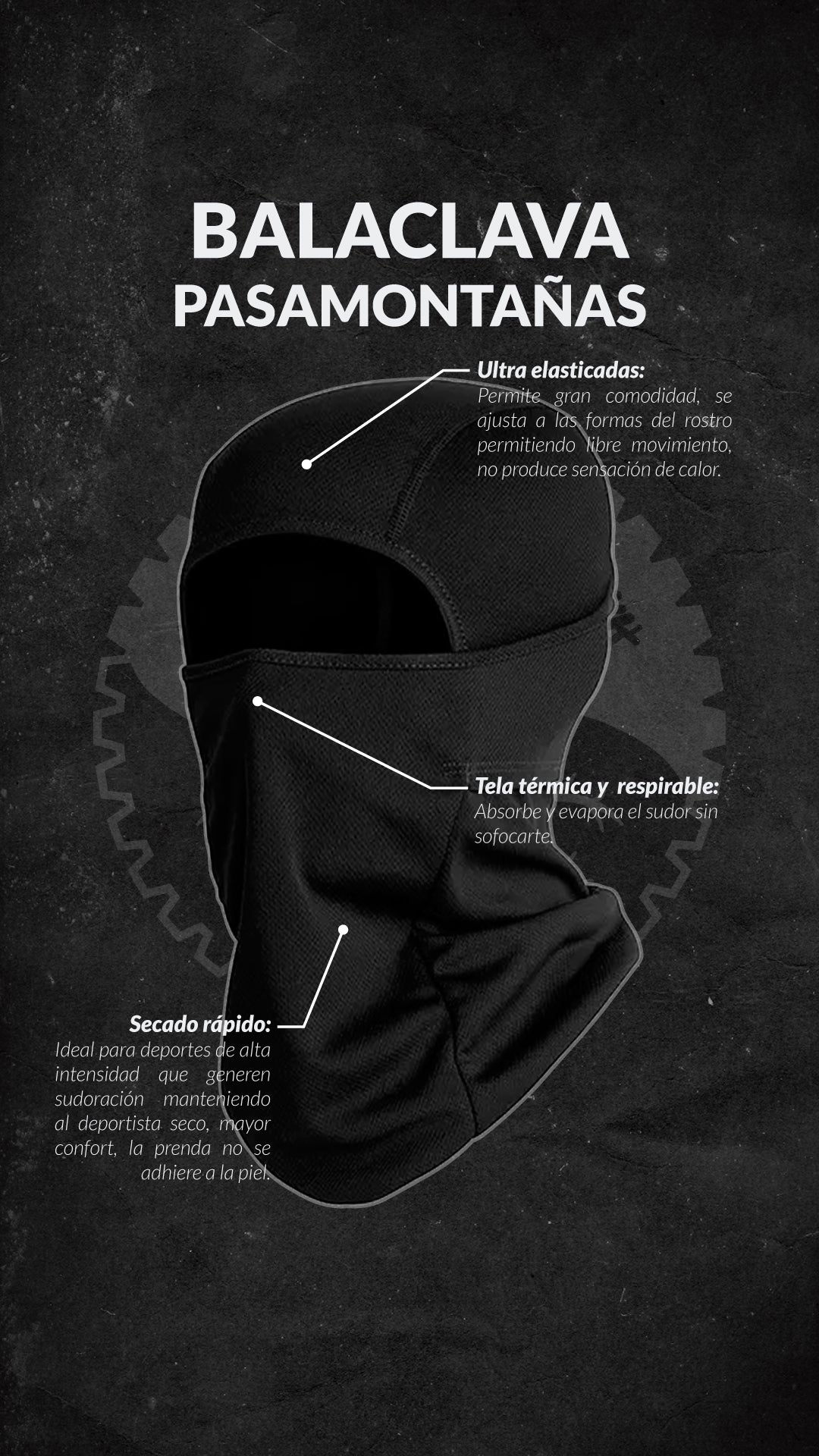 Balaclava Térmica Pasamontañas Respirable Raiz Outdoor